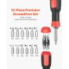 imageVEVOR Screwdriver Set 12Piece Hand Tools Set with Magnetic Tips Includes 5 Phillips and 5 Flat Head Bits ZType Bit Professional Repair Tool Kit for Sockets Furniture Home Appliances Bicycles13 in 1  Storage Handle Type
