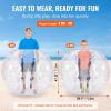 imageVEVOR Inflatable Bumper Ball 4FT5FT Body Sumo Zorb Balls for Teen 08mm Thick PVC Human Hamster Bubble Balls for Outdoor Team Gaming Play Bumper Bopper Toys for Garden Yard Park5FT Transparent