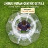 imageVEVOR Inflatable Bumper Ball 4FT5FT Body Sumo Zorb Balls for Teen 08mm Thick PVC Human Hamster Bubble Balls for Outdoor Team Gaming Play Bumper Bopper Toys for Garden Yard Park5FT Transparent