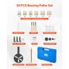 imageVEVOR 36in1 Bearing Puller Set 36 PCS 3Jaw Hook Puller for Internal External Bearings and Bearing Without Inner Shaft Multifunctional Bearing Removal Tool with Heavy Duty Portable Storage Case