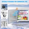 imageVEVOR 60 Commercial Refrigerator Sandwich amp Salad Prep Table 154 Cu Ft Stainless Steel Refrigerated Food Prep Station with 16 Pans Cut Board Mega Top Refrigerator for Restaurant Food Truck60W Worktop Refrigerator