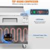 imageVEVOR 60 Commercial Refrigerator Sandwich amp Salad Prep Table 154 Cu Ft Stainless Steel Refrigerated Food Prep Station with 16 Pans Cut Board Mega Top Refrigerator for Restaurant Food Truck60W with 16 Pans