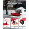 imageVEVOR Adjustable Floor Transmission Jack 1000 LBS Low Profile Hydraulic Transmission Telescoping HeavyDuty Lift Jack 63252 in Lifting Height 360 Swivel Front Wheels1000 lbs