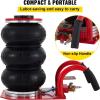 imageVEVOR Air Jack 3 Ton6600 lbs Triple Bag Air Jack Air Bag Jack Lift Up to 1575 Inch 35S Fast Lifting Air Bag Jack for Cars with Short Handle Red3Thigh 177inshort Handle
