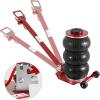 imageVEVOR Air Jack 3 Ton6600 lbs Triple Bag Air Jack Airbag Jack with Six Steel Pipes Lift up to 177 inch450 mm 35 s Fast Lifting Pneumatic Jack with Long Handles for Cars Repair Red3T adjustable Handle