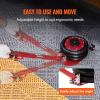 imageVEVOR Air Jack 3 Ton6600 lbs Triple Bag Air Jack Airbag Jack with Six Steel Pipes Lift up to 177 inch450 mm 35 s Fast Lifting Pneumatic Jack with Long Handles for Cars Repair Red3T adjustable Handle