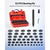 imageVEVOR Bearing Press Kit 52 Pcs Bearing Race and Seal Driver Set with 49 Bushings and Handle Shaft Bushing Driver Tool Set Heavy Duty Carbon Steel Removal Installation Tool Kit52pcs