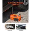 imageVEVOR Electric Car Jack 5 Tons 11000 lbs Electric Scissor Jack with BuiltIn Inflator 12V Adjustable Tire Change Replacement with Secure Hammer amp LED Light Portable Jack kit for Sedan SUV TruckWithout Electric Impact Wrench