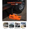 imageVEVOR Electric Car Jack 5 Tons 11000 lbs Scissor Jack with Builtin Inflator 12V Tire Change Replacement with Impact Wrench amp LED Light Portable Jack kit for Sedan SUV Truck15T