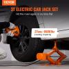 imageVEVOR Electric Car Jack 5 Tons 11000 lbs Scissor Jack with Builtin Inflator 12V Tire Change Replacement with Impact Wrench amp LED Light Portable Jack kit for Sedan SUV Truck3T with Wrench
