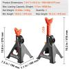 imageVEVOR Jack Stands 6 Ton 13000 lbs Capacity Car Jack Stands Double Locking 14223 inch Adjustable Height for Lifting SUV Pickup Truck Car and UTVATV Red 1 Pair3T 2Locking