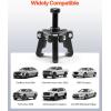 imageVEVOR LS Harmonic Balancer Puller Kit Adjustable 3Jaw Puller Fits Most Late Model Vehicles 3Jaw Pulley Puller Set with 4 Forcing Rods for Removing Harmonic Balancers Without Removing The Radiatorls harmonic balancer puller set