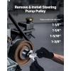 imageVEVOR Power Steering Pump Pulley PullerInstaller Tool Set Compatible with Ford GM V6 and VW Vehicles Pump Pulley Remover Installer Tools for Removing and Installing Power Steering Pump Pulleyspower steering pump pulley removal tool