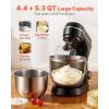 imageVEVOR Stand Mixer 5QT Dough Mixer 10P Speeds Tilthead Food Mixer Kitchen Mixer with Stainless Steel Bowl Dough Hook Wire Whip Beater Scraper Household Stand Mixer for Baking Mixing Black53QT  44QTBlack