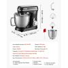 imageVEVOR Stand Mixer 5QT Dough Mixer 10P Speeds Tilthead Food Mixer Kitchen Mixer with Stainless Steel Bowl Dough Hook Wire Whip Beater Scraper Household Stand Mixer for Baking Mixing Black53QT  44QTBlack