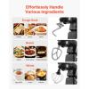 imageVEVOR Stand Mixer 5QT Dough Mixer 10P Speeds Tilthead Food Mixer Kitchen Mixer with Stainless Steel Bowl Dough Hook Wire Whip Beater Scraper Household Stand Mixer for Baking Mixing Black5 QTBlack