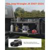 imageVEVOR Tailgate Table for 20072024 Jeep Wrangler JL 100 lbs Carbon Steel Foldable Molle Panel DoubleLayer Drop Down Table Rear Cargo Storage Rack Shelf Luggage Holder Carrier CampingJeep JL20072024