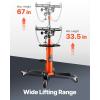 imageVEVOR Transmission Jack12Ton1100lbs Capacity Hydraulic Telescopic Transmission Jack 2Stage with Foot Pedal 360 Swivel Wheel GarageShop Lift Hoist Orange