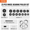 imageVEVOR Wheel Bearing Press Kit 23 pcs FWD Bearing Puller Tools for Front Wheel Drive Bearing Removal and Installation Wheel Bearing Tool with Sliding Screws Bushings Sleeve Plates Storage Case