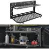 imageVEVOR Tailgate Table for 20072024 Jeep Wrangler JL 100 lbs Carbon Steel Foldable Molle Panel DoubleLayer Drop Down Table Rear Cargo Storage Rack Shelf Luggage Holder Carrier CampingJeep JL20072024