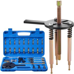 imageVEVOR 36in1 Bearing Puller Set 36 PCS 3Jaw Hook Puller for Internal External Bearings and Bearing Without Inner Shaft Multifunctional Bearing Removal Tool with Heavy Duty Portable Storage Case