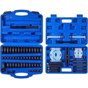 imageVEVOR 52pcs Custom Bushing Bearing And Seal Driver Set amp 16pcs Slide Hammer Puller Set 2 in 1 Bushing Bearing Driver Press Kit Heavy Duty Removal Puller Installation Set with 49 Bushings 10 Colletsbearing pullerbearing race driver