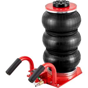 imageVEVOR Air Jack 3 Ton6600 lbs Triple Bag Air Jack Air Bag Jack Lift Up to 1575 Inch 35S Fast Lifting Air Bag Jack for Cars with Short Handle Red3Thigh 177inshort Handle