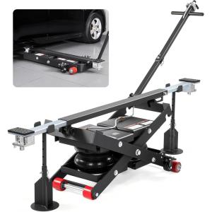 imageVEVOR Air Portable Car Lift 6613 lbs3 Ton Capacity 217 inch Max Height Adjustable Portable Air Car Lift with Airbag Support Stands Wheel Chocks Rubber Pads HeavyDuty for Sedan SUV Pickup