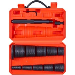 imageVEVOR Bearing Press Kit 52 Pcs Bearing Race and Seal Driver Set with 49 Bushings and Handle Shaft Bushing Driver Tool Set Heavy Duty Carbon Steel Removal Installation Tool Kit52pcs