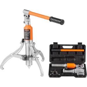 imageVEVOR Hydraulic Gear Puller 5 Ton Max Capacity Wheel Bearing Pulling Separator 2 or 3 Jaws Puller Vertically and Horizontally 8 Jaw Hydraulic Puller with Case for Pulling Hubs5 Ton