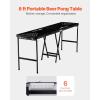 imageVEVOR 8 Foot Portable Pong Table Folding Tailgate Table Cup Holes Dry Erase Markers and Carrying Handles Adjustable Height Lightweight Table for Office Tailgate Party amp CampingHeightenBlack