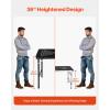 imageVEVOR 8 Foot Portable Pong Table Folding Tailgate Table Cup Holes Dry Erase Markers and Carrying Handles Adjustable Height Lightweight Table for Office Tailgate Party amp CampingHeightenBlack
