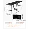 imageVEVOR 8 Foot Portable Pong Table Folding Tailgate Table Cup Holes Dry Erase Markers and Carrying Handles Adjustable Height Lightweight Table for Office Tailgate Party amp CampingHeightenBlack