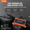 imageVEVOR 36 Volt Golf Cart Battery Charger 12 AMP Smart Battery Charger with DStyle Plug Compatible with LeadAcid AGMGelEFB MF NMC LiFePO4 Batteries for EZGO TXT IP67 Waterproof ETL Certified36V 18A For DStyle Plug