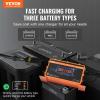 imageVEVOR 36 Volt Golf Cart Battery Charger 12 AMP Smart Battery Charger with DStyle Plug Compatible with LeadAcid AGMGelEFB MF NMC LiFePO4 Batteries for EZGO TXT IP67 Waterproof ETL Certified36V 12A For DStyle Plug