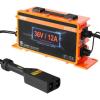 imageVEVOR 36 Volt Golf Cart Battery Charger 12 AMP Smart Battery Charger with DStyle Plug Compatible with LeadAcid AGMGelEFB MF NMC LiFePO4 Batteries for EZGO TXT IP67 Waterproof ETL Certified36V 12A For DStyle Plug