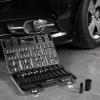imageVEVOR 12 Drive Impact Socket Set 29Piece Deep Sockets Standard SAE 38 to 1 inch and Metric 10 to 24 mm Size 6 Point CRV Steel Extension Bars 3 5 1012 26PCS