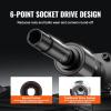 imageVEVOR 12 Drive Impact Socket Set 29Piece Deep Sockets Standard SAE 38 to 1 inch and Metric 10 to 24 mm Size 6 Point CRV Steel Extension Bars 3 5 1014 55PCS