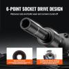 imageVEVOR 12 Drive Impact Socket Set 29Piece Deep Sockets Standard SAE 38 to 1 inch and Metric 10 to 24 mm Size 6 Point CRV Steel Extension Bars 3 5 1038 11PCS