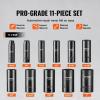 imageVEVOR 12 Drive Impact Socket Set 29Piece Deep Sockets Standard SAE 38 to 1 inch and Metric 10 to 24 mm Size 6 Point CRV Steel Extension Bars 3 5 1038 11PCS