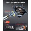 imageVEVOR 4Way Articulating Endoscope with Light True 1080P HD Industrial Borescope Inspection Camera with Articulated Probe Flexible Snake Scope Cam for Wall Automotive Engine Inspect49FT024inch Ultra Slim Probe