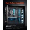 imageVEVOR CPU Liquid Cooler AIO CPU Water Cooler  360mm PWM Fans amp Pump Freestyle Images GIFS MP4  or Speed in 21 LCD Display Fits Intel 115X1366201117001200 AMD AM4AM5360 mm PWM Fans
