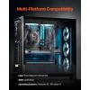 imageVEVOR CPU Liquid Cooler AIO CPU Water Cooler  360mm PWM Fans amp Pump Freestyle Images GIFS MP4  or Speed in 21 LCD Display Fits Intel 115X1366201117001200 AMD AM4AM5360 mm PWM Fans  ARGB Light