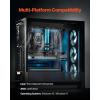 imageVEVOR CPU Liquid Cooler AIO CPU Water Cooler  360mm PWM Fans amp Pump Freestyle Images GIFS MP4  or Speed in 21 LCD Display Fits Intel 115X1366201117001200 AMD AM4AM5240 mm PWM Fans