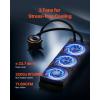 imageVEVOR CPU Liquid Cooler AIO CPU Water Cooler  360mm PWM Fans amp Pump Freestyle Images GIFS MP4  or Speed in 21 LCD Display Fits Intel 115X1366201117001200 AMD AM4AM5360 mm PWM Fans