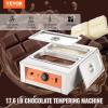 imageVEVOR Chocolate Tempering Machine 9 Lbs 2 Tanks Chocolate Melting Pot TEMP Control 86185 1500W Stainless Steel Electric Commercial Food Warmer For ChocolateMilkCream Melting and Heating2 Tank 176 LB