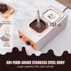 imageVEVOR Chocolate Tempering Machine 9 Lbs 2 Tanks Chocolate Melting Pot TEMP Control 86185 1500W Stainless Steel Electric Commercial Food Warmer For ChocolateMilkCream Melting and Heating2 Tank 9 LB