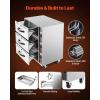 imageVEVOR Commercial Electric Drawer Warmer SingleDrawer Stainless Steel Food Warmer Freestanding Standard Warming Drawer Cabinet 85F185F Wide Temperature Range for Restaurant Hotel amp BakeryThree Drawer