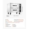 imageVEVOR Commercial Electric Drawer Warmer SingleDrawer Stainless Steel Food Warmer Freestanding Standard Warming Drawer Cabinet 85F185F Wide Temperature Range for Restaurant Hotel amp BakeryTwo Drawer