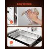 imageVEVOR Commercial Electric Drawer Warmer SingleDrawer Stainless Steel Food Warmer Freestanding Standard Warming Drawer Cabinet 85F185F Wide Temperature Range for Restaurant Hotel amp BakeryThree Drawer